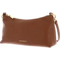Coccinelle Leren schoudertas Aura Mini Bag Grained Leather Cognac bruine