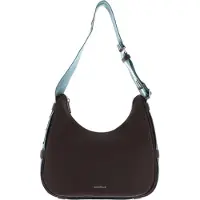 Coccinelle schoudertas Raquel Handbag Double Grainy Leather Brunette / Arctic Blue donkerbruin