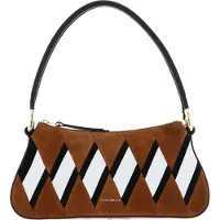Coccinelle Leren schoudertas Lisbet N.G.Patc Handbag Multi Cognac / Noir bruine