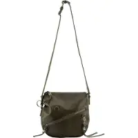 Fredsbruder Leren schoudertas My Forever Friend Midi Shoulderbag Khaki Green kaki
