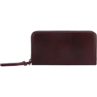 Fredsbruder Leren portemonnee My Old Friend Ziparound Wallet Dark Red donkerrood