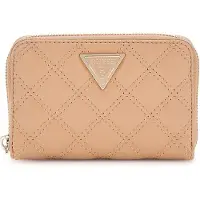GUESS portemonnee Giully II SLG Medium Zip Around Wallet Beige Lichtbruin