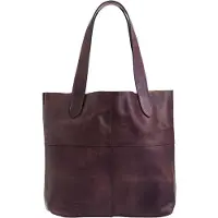B.belt Leren schoudertas Meggy Shopper Dark Lilac mauve