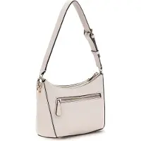 GUESS schoudertas Gregoria Top Zip Shoulder Bag Stone wit