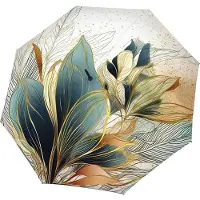 Doppler Carbonsteel Long Paraplu - Windbestendig & Licht met Bloemendessin