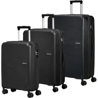 American Tourister trolley Summer Hit 3 PC Set A Black zwart 76cm