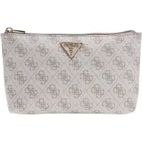 GUESS accessoiretas Laurel II Wristlet Pouch Dark Taupe Logo