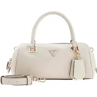 GUESS handtas schoudertas Cresidia II Box Satchel Cream White Logo crème