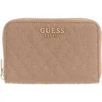 GUESS portemonnee Isemay SLG Medium Zip Wallet Pale Mocha beige