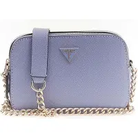 GUESS schoudertas Noelle II Crossbody Camera Bag Grey Blue blauwgrijs