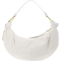 Coccinelle Leren handtas schoudertas Furoshiki Handbag puffy Smooth Leather Pearl crème