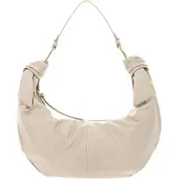 Coccinelle Leren handtas schoudertas Furoshiki Handbag puffy Smooth Leather Sandshell beige