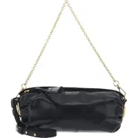Coccinelle Leren schoudertas handtas Roll Shiny Smooth Handbag Leather Noir zwart