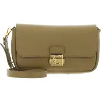 Coccinelle Leren schoudertas accessoiretas C-Me Lock Mini Bag Seagrass kaki