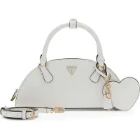 GUESS handtas schoudertas Isobel Dome Satchel White wit