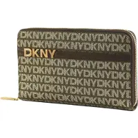 DKNY portemonnee Avril Zip Around Wallet Chino / Chocolate kaki