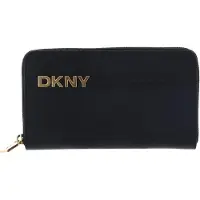 DKNY portemonnee Avril Zip Around Wallet Blk / Gold zwart