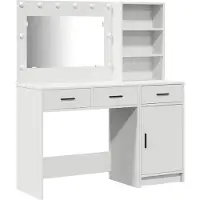 vidaXL Make-up tafel, 2 stuks, wit, 78,5 x 41 x 135 cm, houtvezel
