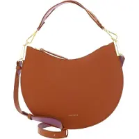 Coccinelle Leren schoudertas Sunup Handbag Double Grainy Leather Crab / Jellyfish Lichtbruin