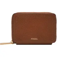 Fossil Kaarthoes Logan Zip Around Card Case RFID Brown Bruine