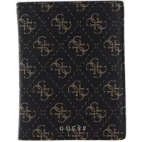 GUESS Identiteitskaarthoesje Passport Case Brown Logo Donkerbruin