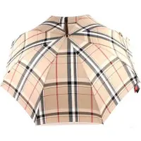 Knirps paraplu Chestnut Long Check Beige