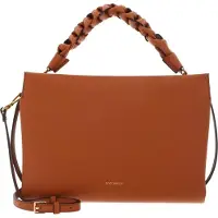 Coccinelle Leren handtas schoudertas Boheme Grana Double Hand Bag Crab / Jellyfish Lichtbruin