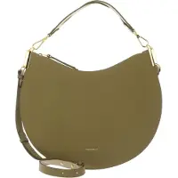 Coccinelle Leren schoudertas Sunup Handbag Double Grainy Leather Seagrass / Sandshell kaki