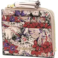 Coccinelle Leren Kaarthoes Tassel Flower Print Credit Card Holder Mul. Crea. P / Cr. P Veelkleurig