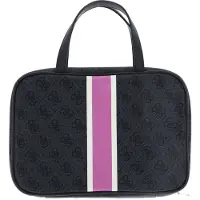 GUESS Cosmetische tas Travel Case Coal Logo Antraciet