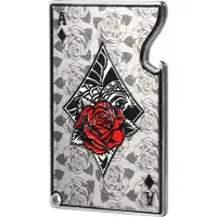 Kadax Flesopener, flesopener, speelkaartdesign, bieropener van staal, draaisluiter voor thuis, feest, bar, frisdrank, bier, bruiloft (roze ruit)