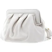 Coccinelle Leren Schoudertas Diletta Mini Bag Coconut Milk Crème