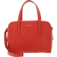 Coccinelle Leren Handtas Schoudertas Swap Handbag Grained Leather Tangerine Oranje