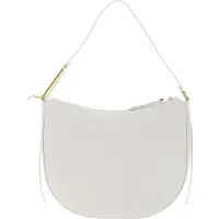 Coccinelle Leren Schoudertas Priscilla Handbag Grained Leather Coconut Milk Crème