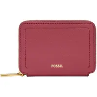 Fossil Kaarthoes Logan Zip Around Card Case RFID mohair Roze