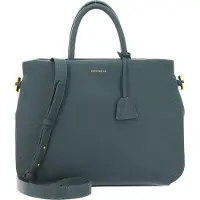 Coccinelle Leren Handtas Schoudertas Blue Soft Handbag Grained Leather Kale Green Groen