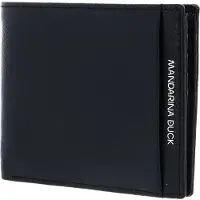 Mandarina Duck Leren Kaarthoes Times Credit Card Holder Black Zwart