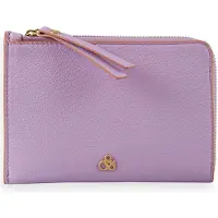 Scotch & Soda Leren Kaarthoes Identiteitskaarthoesje Leather Zip Travel Wallet Lilac Roze