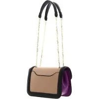 Coccinelle Leren Schoudertas Marvin Twist Tricolor Handbag Smooth Calf Leather Soft Multi. Toasted Veelkleurig