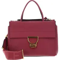 Coccinelle Leren handtas schoudertas Arlettis Signature Handbag Grained Leather Rosewood (rood)paars