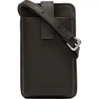 Liebeskind berlin Leren Telefoontasje Schoudertas Harris Mobile Pouch Nori Green Donkerbruin