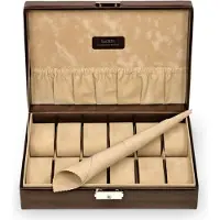 Sacher Sieradendoos New Classic Uhrenbox für 12 Uhren Mocca Donkerbruin