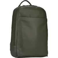 Jost Leren laptop rugzak rugzak met laptopvak Tromsoe Backpack Olive olijfgroen