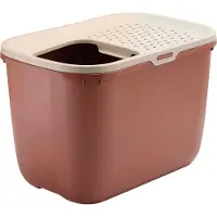 Savic kattenbak hop in champagne roze/terracotta