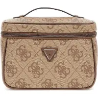 GUESS Cosmetische tas Toiletry Train Case Latte Logo / Brown Lichtbruin