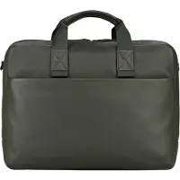Jost Leren laptoptas business tas met laptopvak Tromsoe Business Bag Olive olijfgroen