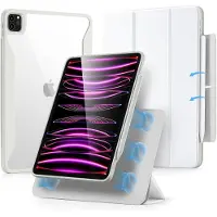 ESR voor iPad Pro 12,9 inch hoes (2022/2021) iPad Pro 12,9 hoes 6e/5e generatie met penhouder Afneembare magnetische hoes Verticaal S