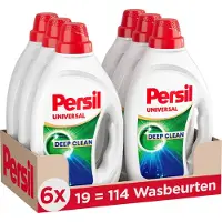 Persil Gel Universal - Vloeibaar Wasmiddel - Voor Alle Kleuren Was - Krachtige Vlekverwijdering - 6 x 19 Wasbeurten - Voordeelverpakking