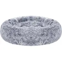 OEM Pluizig hondenbed in de vorm van een donut, Lichtgrijs