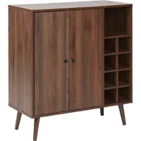 Beliani TULLAMORE - Dressoir 2 deuren - Donkerhout - Vezelplaat